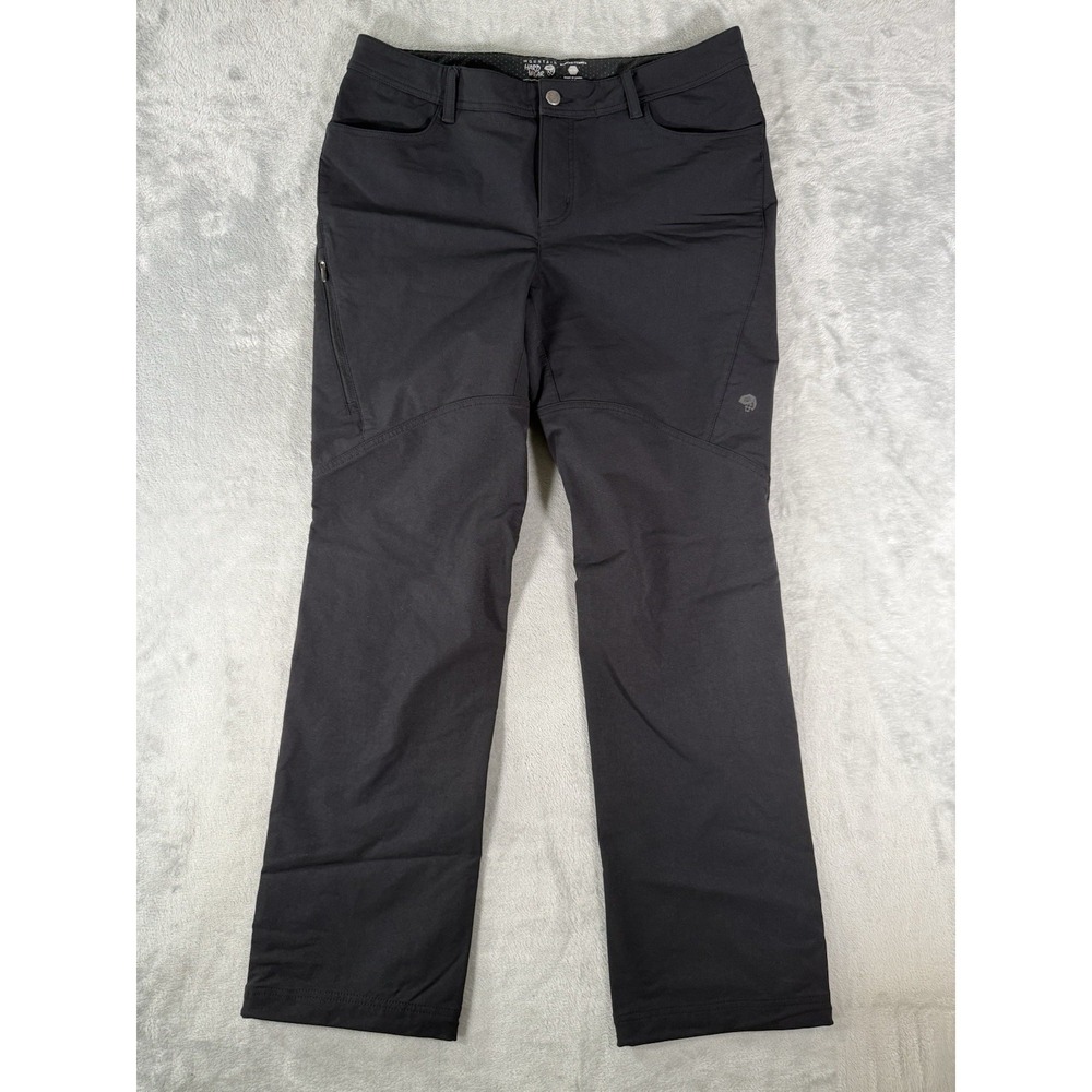 Mountain Hardwear Pants Women's 12 Black Nylon Blend Hiking Outdoors Utility